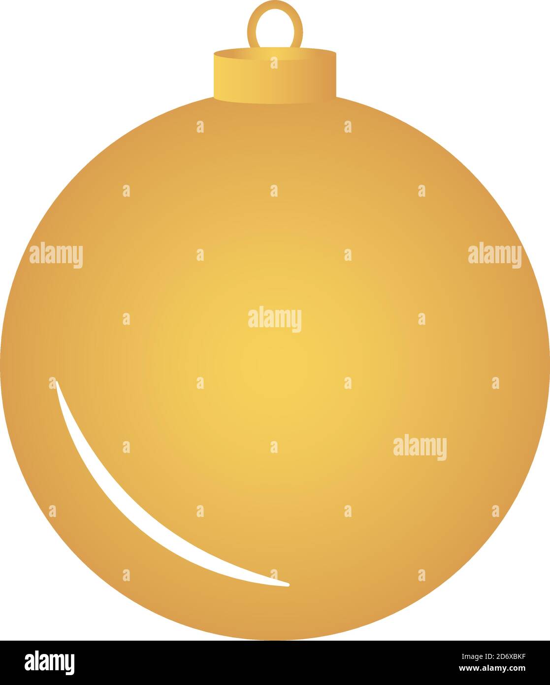 christmas ball icon over white background, flat style, vector ...