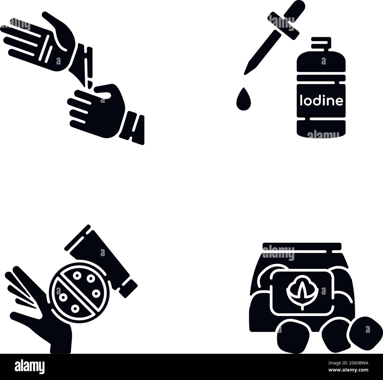 Medical equipment black glyph icons set on white space Stock Vector ...