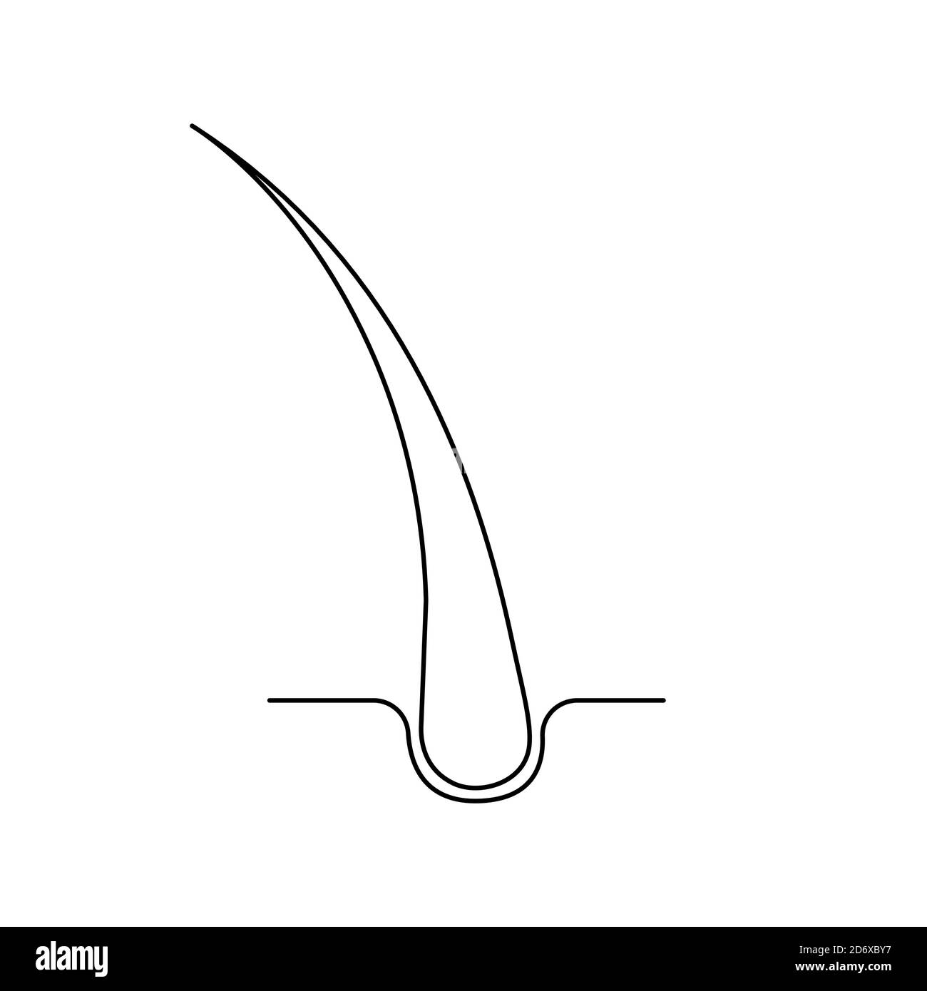 Hair split ends icon isolated vector illustration. Hair treatment ...