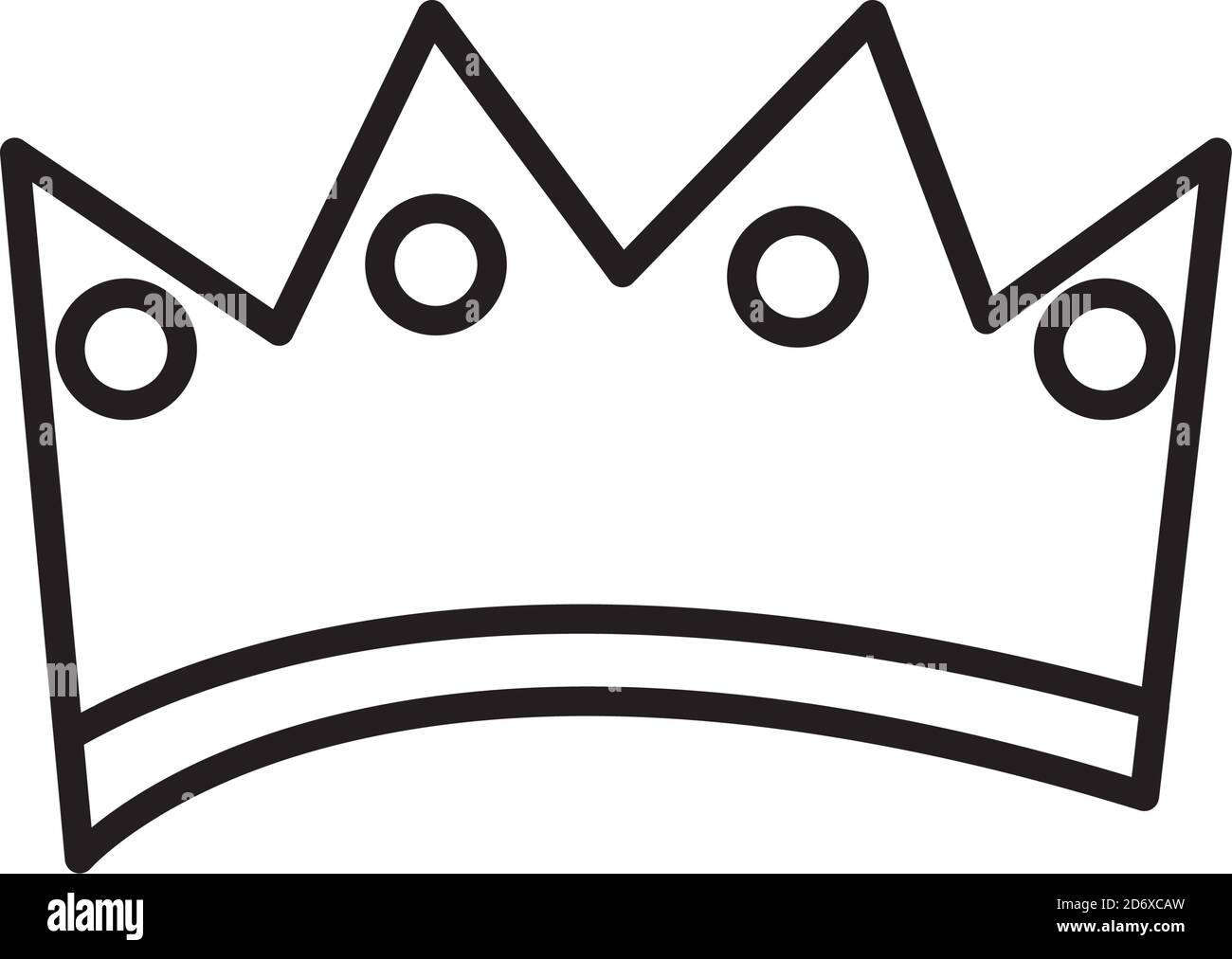 icon of crown over white background, line style, vector illustration ...