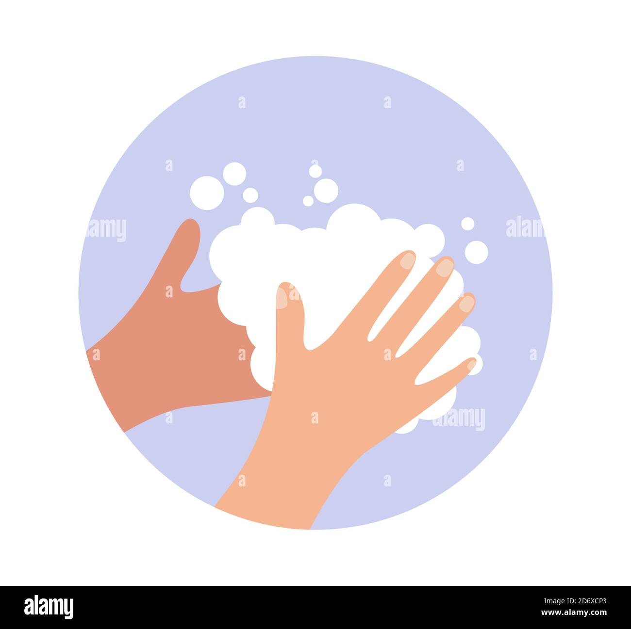 Washing hand with soap foam. Hygiene cartoon concept Stock Vector Image &  Art - Alamy