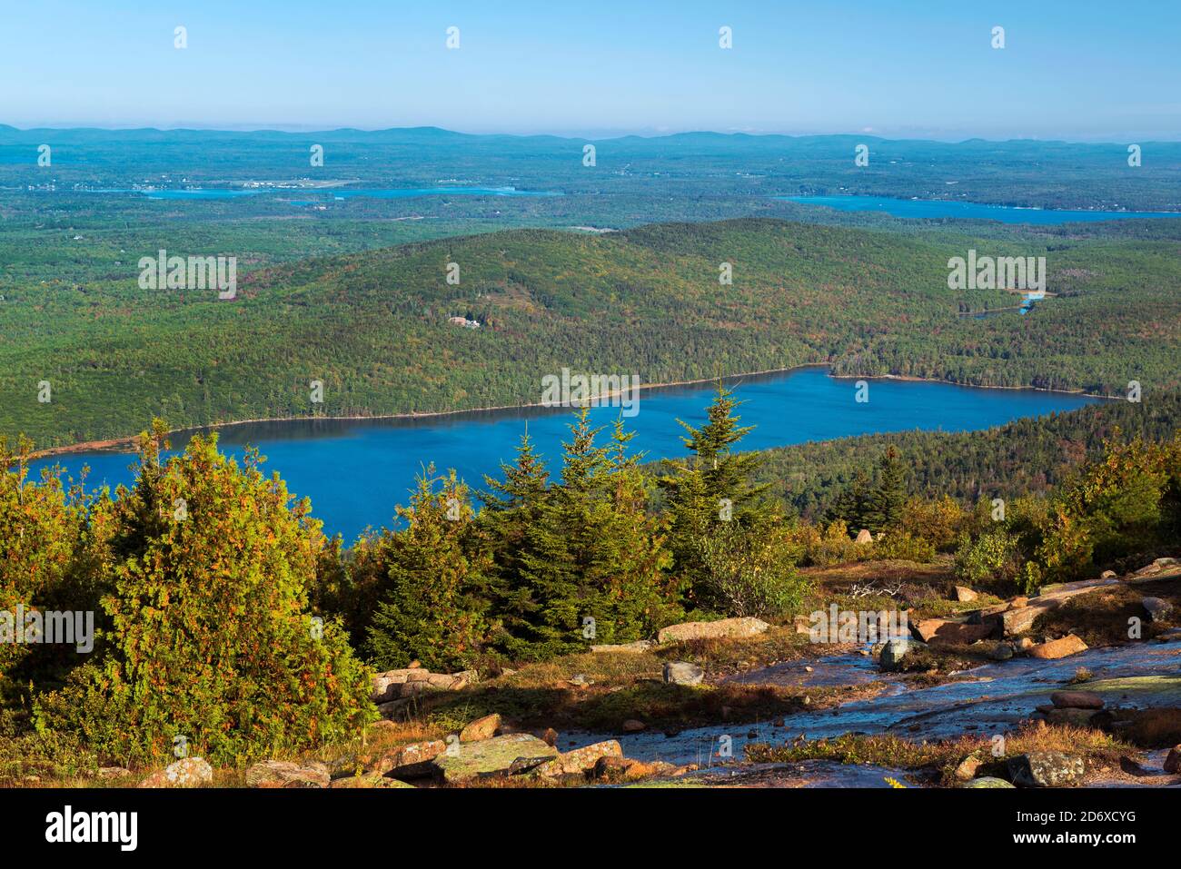 Overlooking Eagle Lake from Cadillac Mountain; Eagle Lake is the