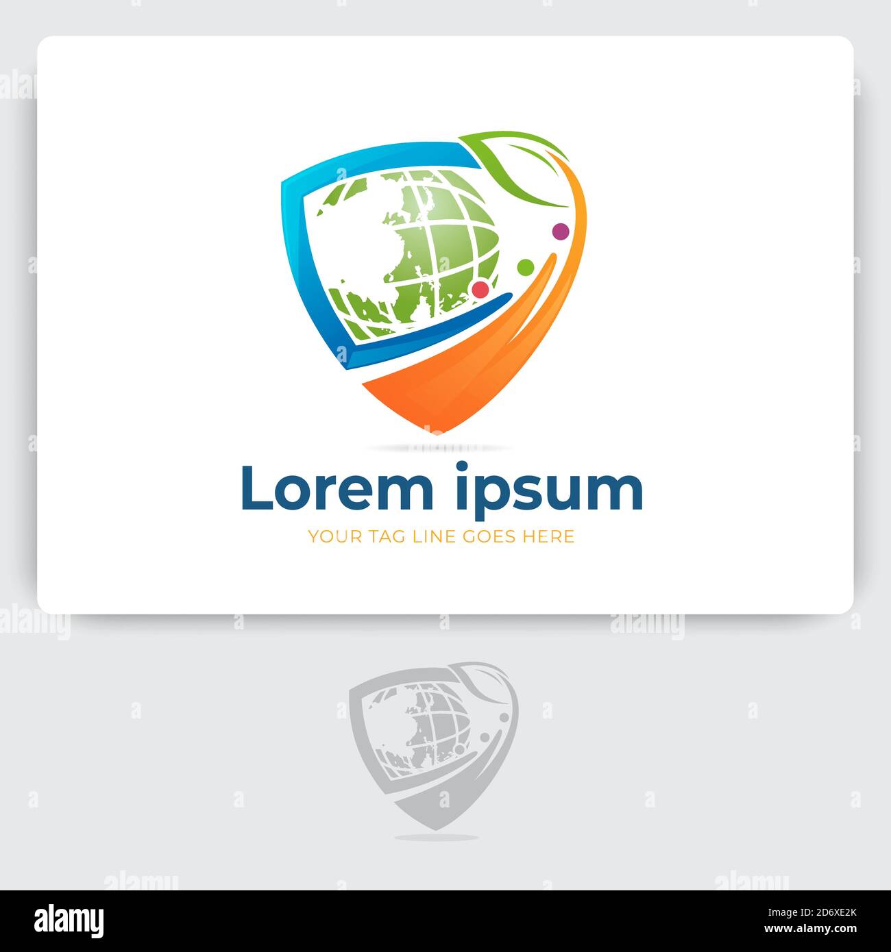 save earth logo design template. protect earth logo vector Stock Vector ...