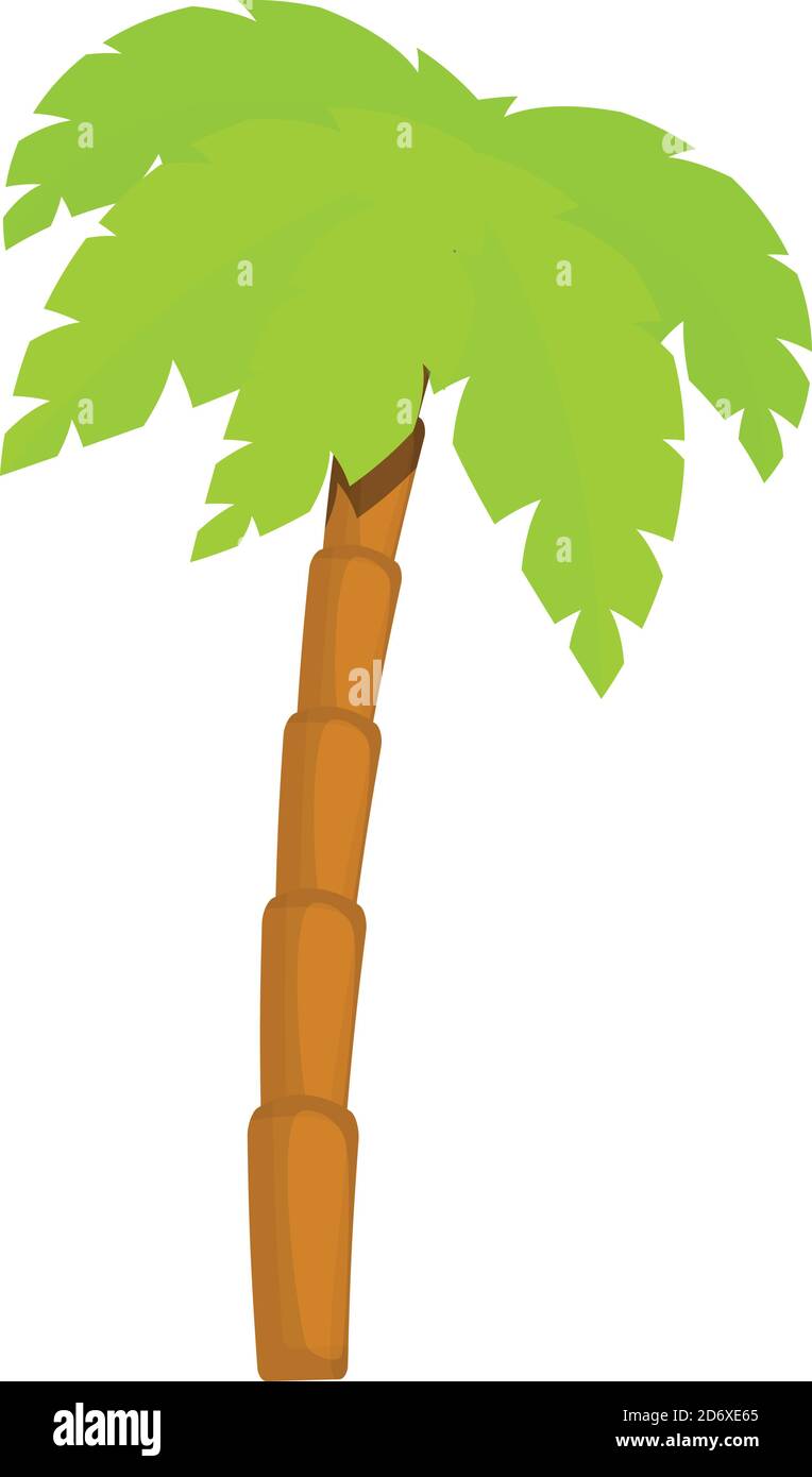 Flexible palm tree icon. Cartoon of flexible palm tree vector icon for