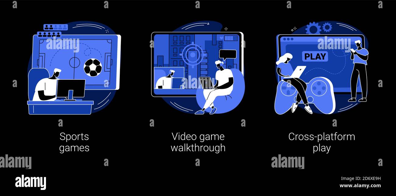 Digital gaming abstract concept vector illustrations Stock Vector Image