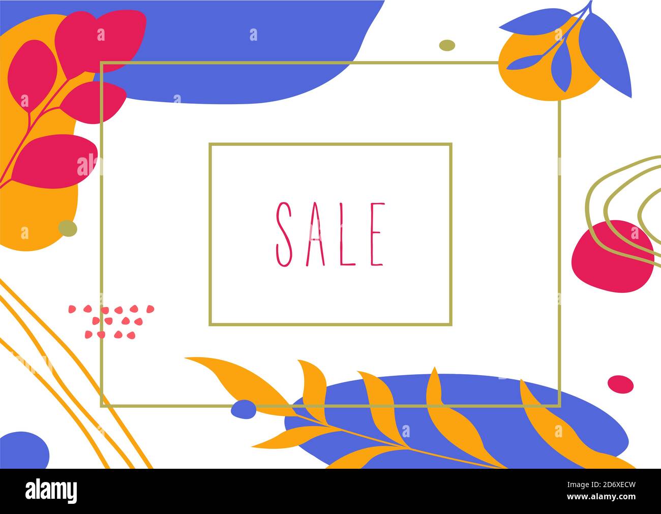 Sale banner template design. Vector illustration. Stock Vector