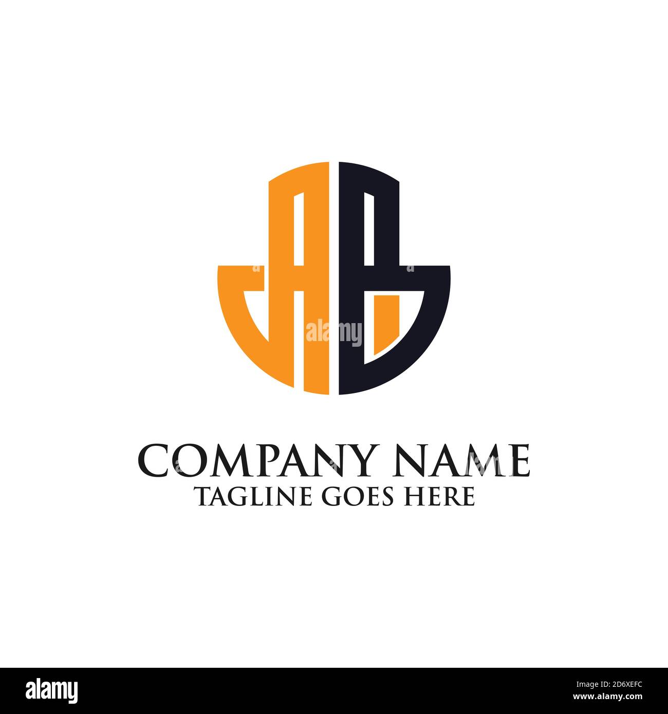 vector illustration initial AB logo inspiration, good for business company logo Stock Vector