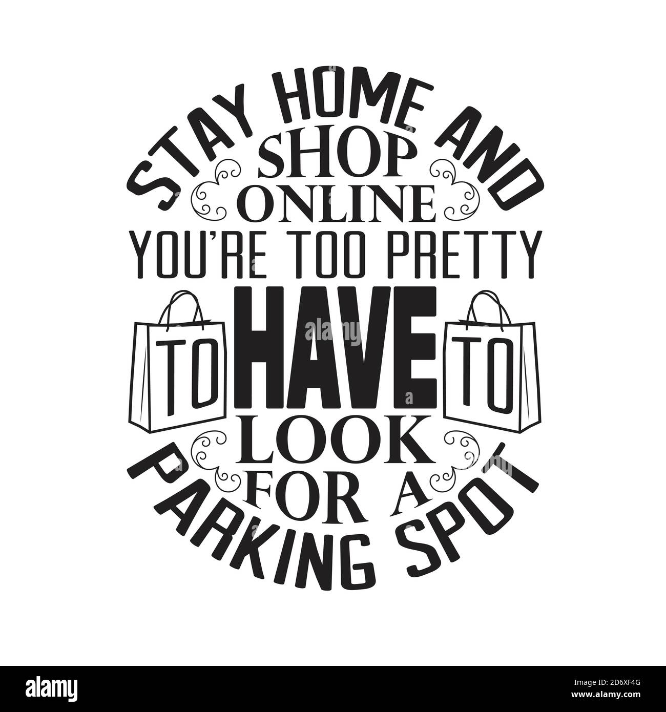 Stay Home and Shop Online!!!! stay home stay safe shop online concept design Stock Vector  main image 2