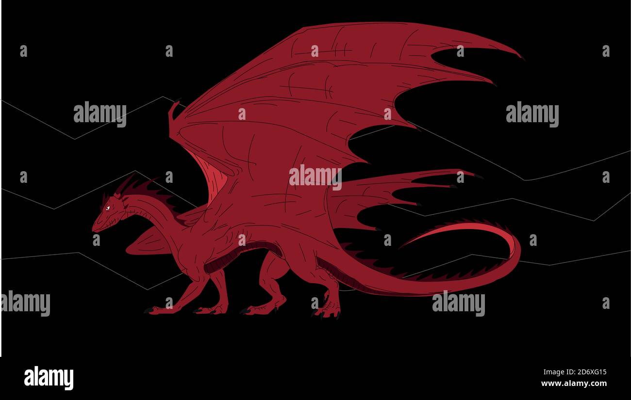 dragon vector illustration Stock Vector Image & Art - Alamy