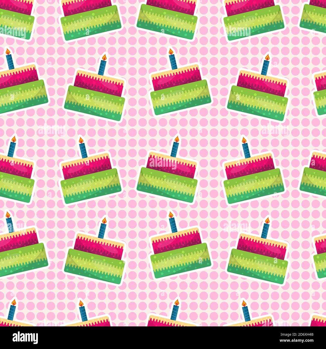 birthday cake seamless pattern vector illustration background Stock ...
