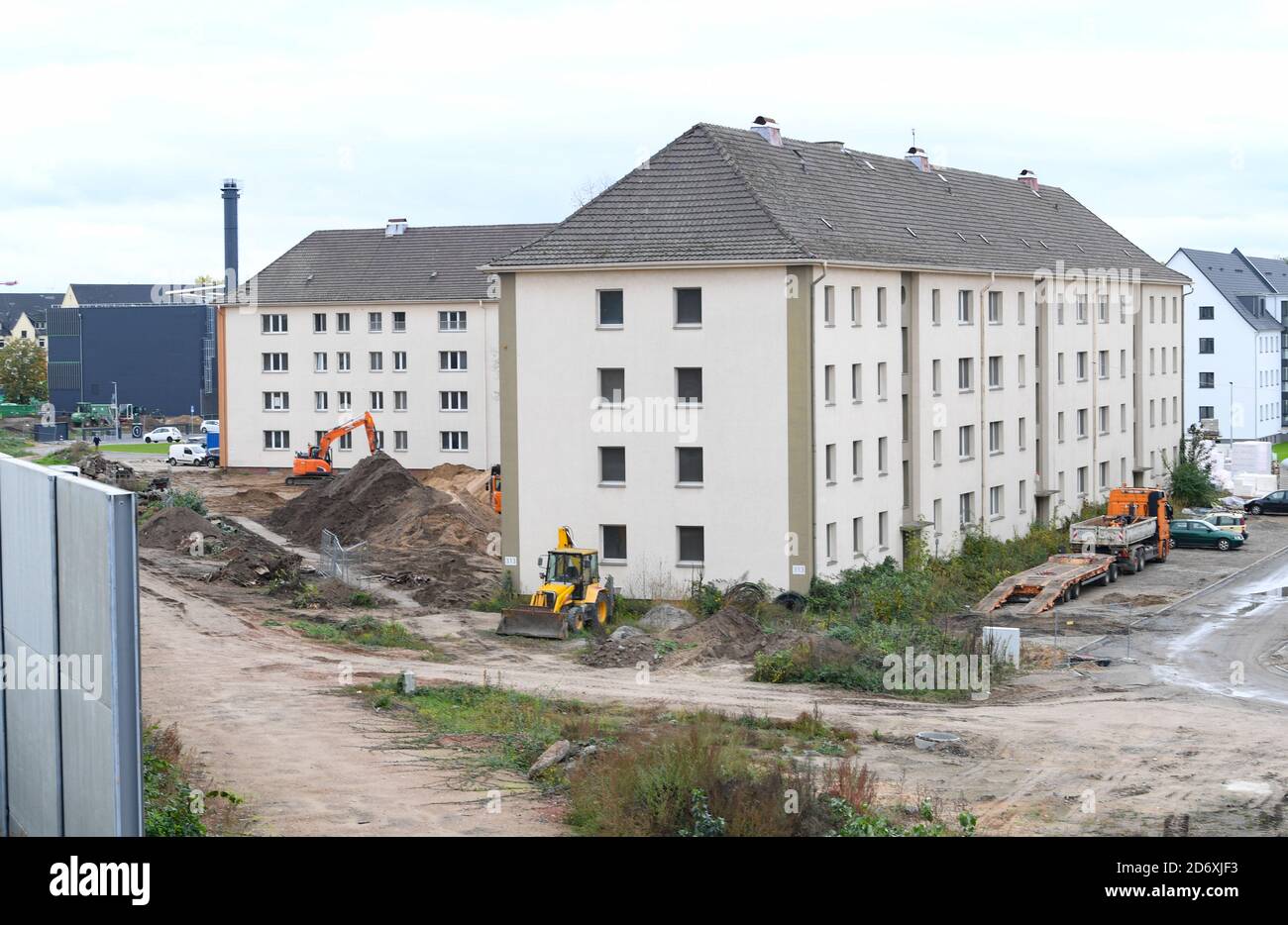 Hanau, Germany. 16th Oct, 2020. The new Hanau residential area "Pioneer  Park" is being built on the site of a former US barracks. The new  residential area wants to show how e-mobility