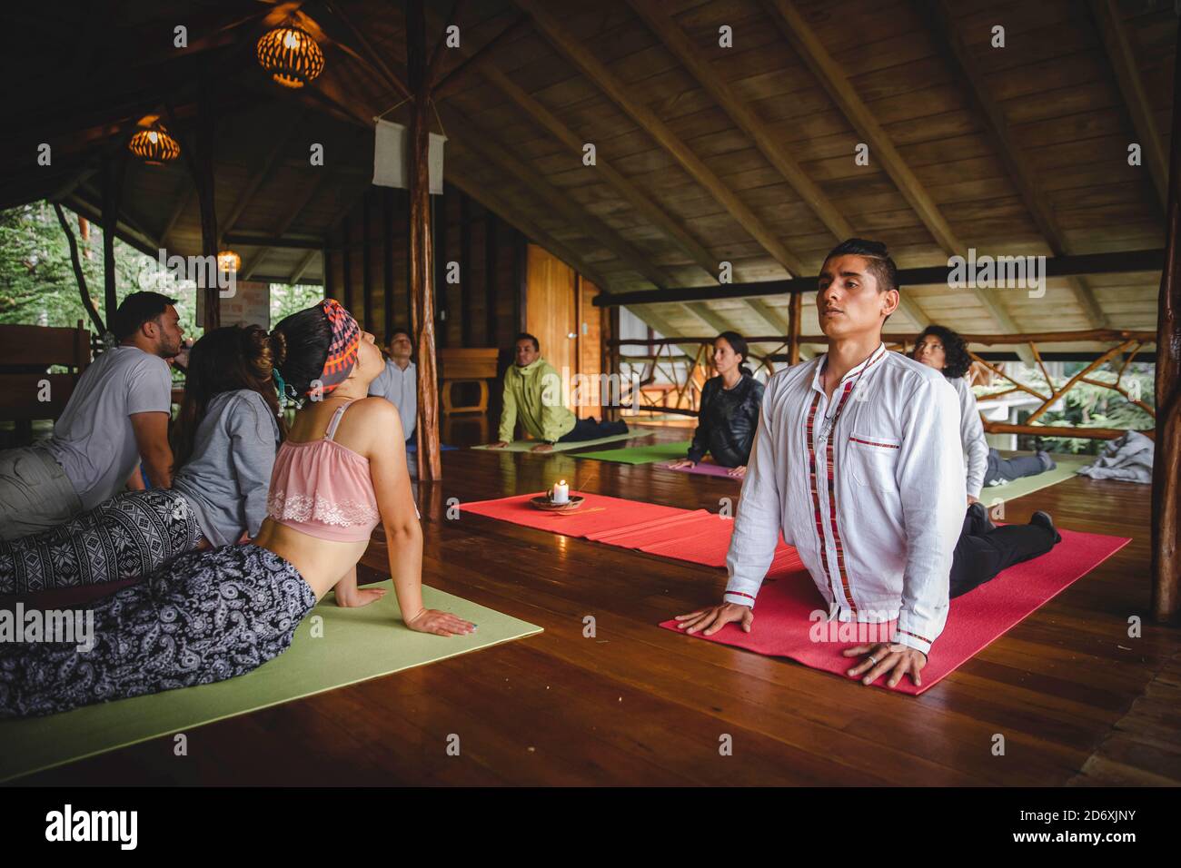 Amazon Jungle yoga retreat Stock Photo Alamy