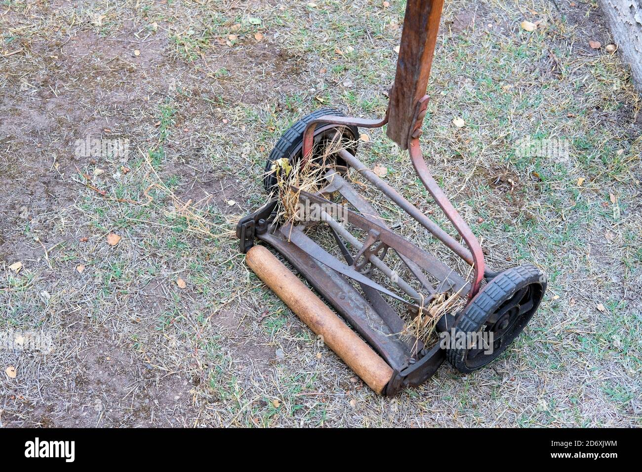 Blades and wooden roller of an SA Special push lawn mower manufactured by  the American Lawn Mower Company in the 1930s Stock Photo - Alamy