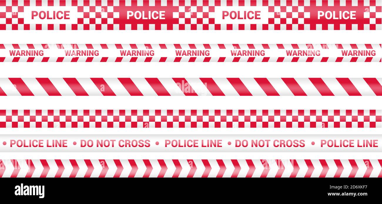 Police tape, crime danger line. Caution police lines isolated. Warning