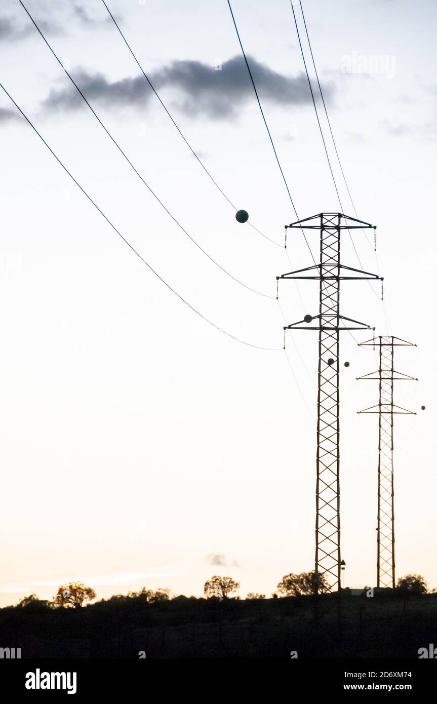 High Voltage Electric Transmission Tower Stock Photo - Alamy