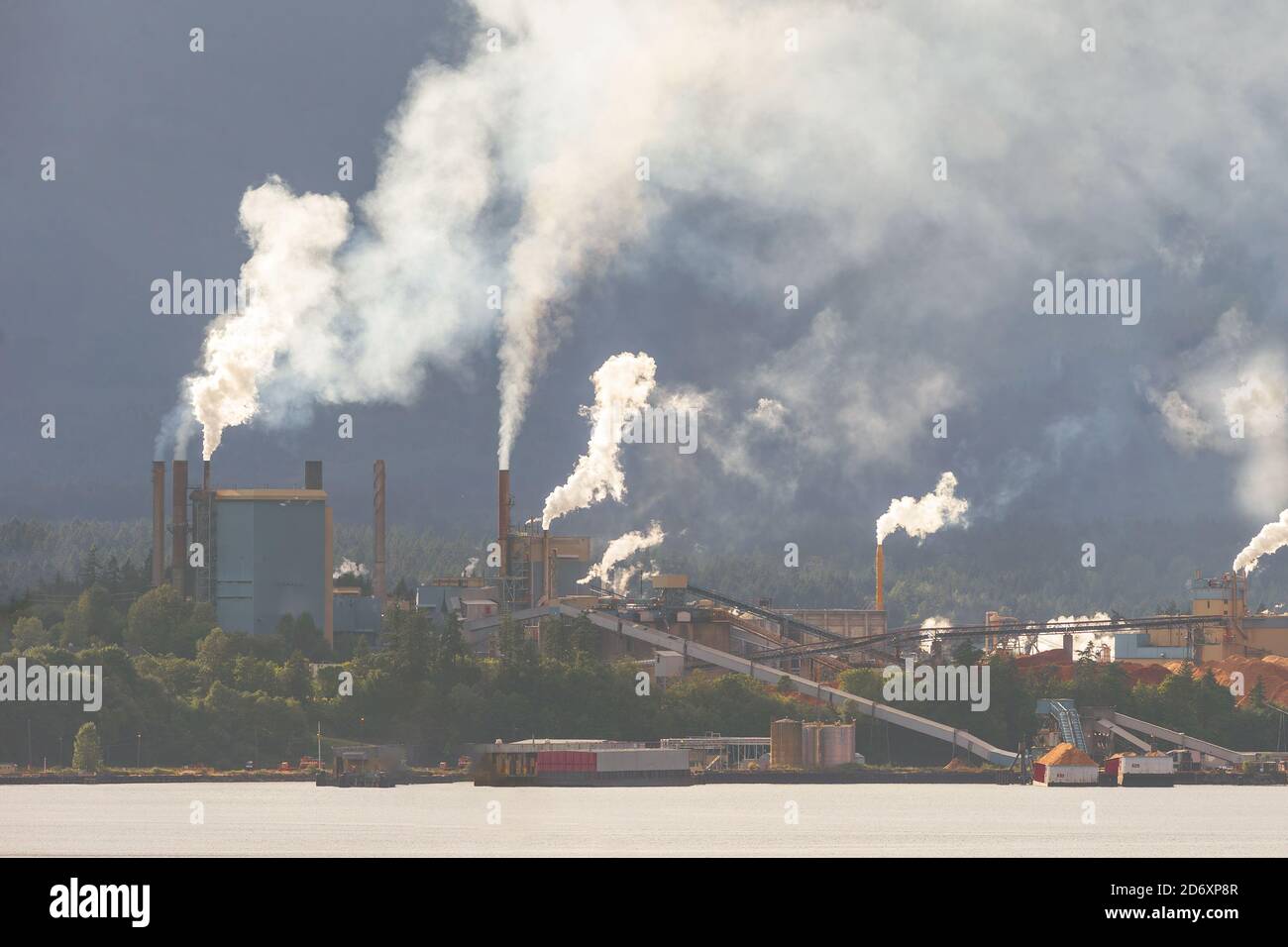 NANAIMO, BC, CANADA Jul 23, 2020 A pulp mill of Vancouver Island