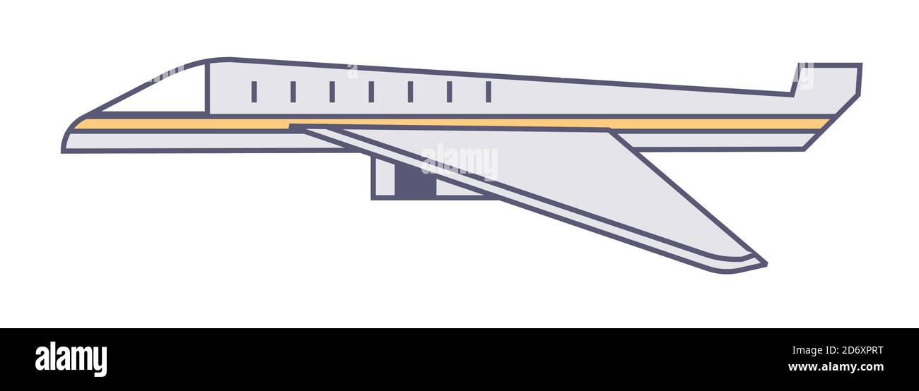 Plane traveling or delivering cargo, logistics services vector Stock Vector