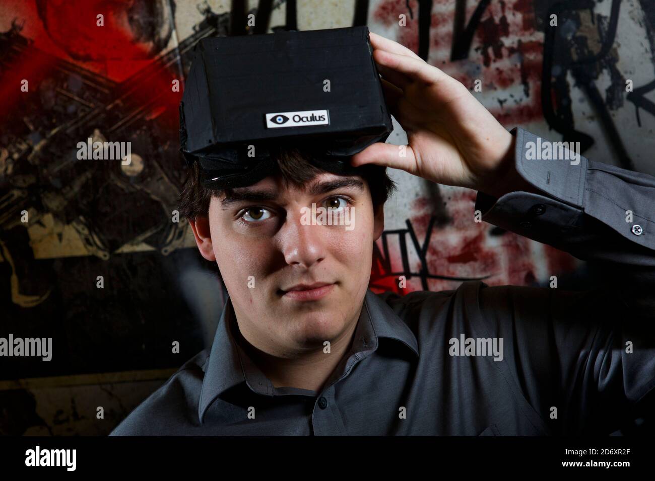 Irvine, California, USA. 6th Feb, 2013. Palmer Luckey, 20, the creator of  the Oculus Rift virtual reality video game headset that the Oculus company  is developing in Irvine, California on Wednesday, February