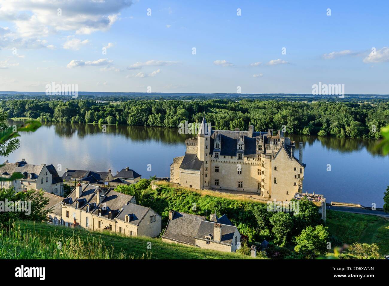 France, Maine et Loire, Loire Anjou Touraine Regional Natural Park, Loire Valley listed as World Heritage by UNESCO, Montsoreau, labelled Les Plus Bea Stock Photo