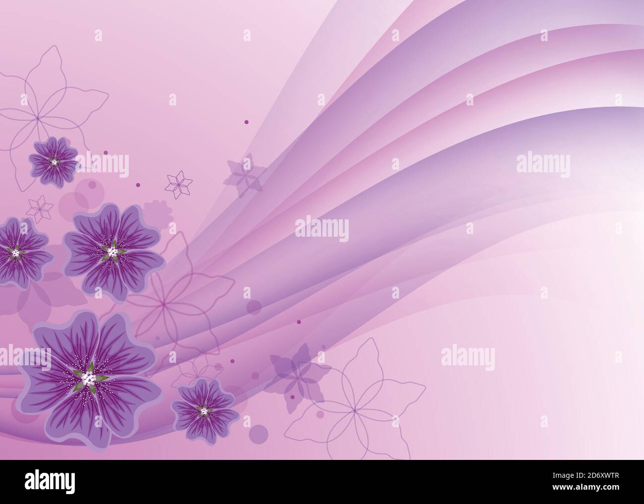 Floral vector background with beautiful pink flowers Stock Vector Image ...