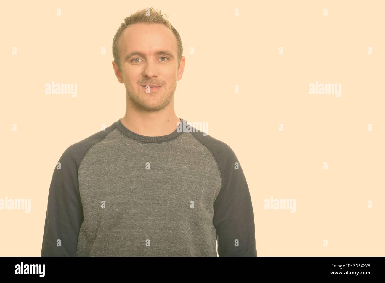 Portrait of handsome man with blond hair Stock Photo - Alamy