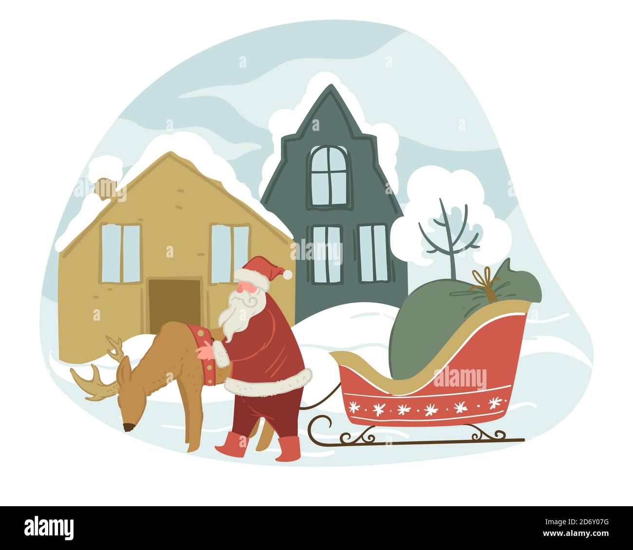 Snow covered santa claus Stock Vector Images Alamy