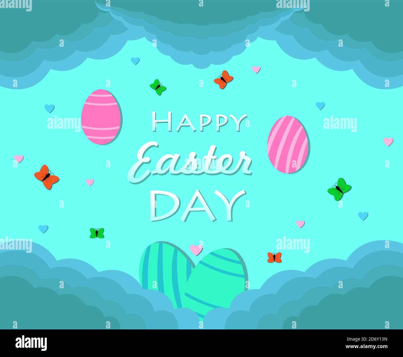 Illustration vector design of happy easter day Stock Vector