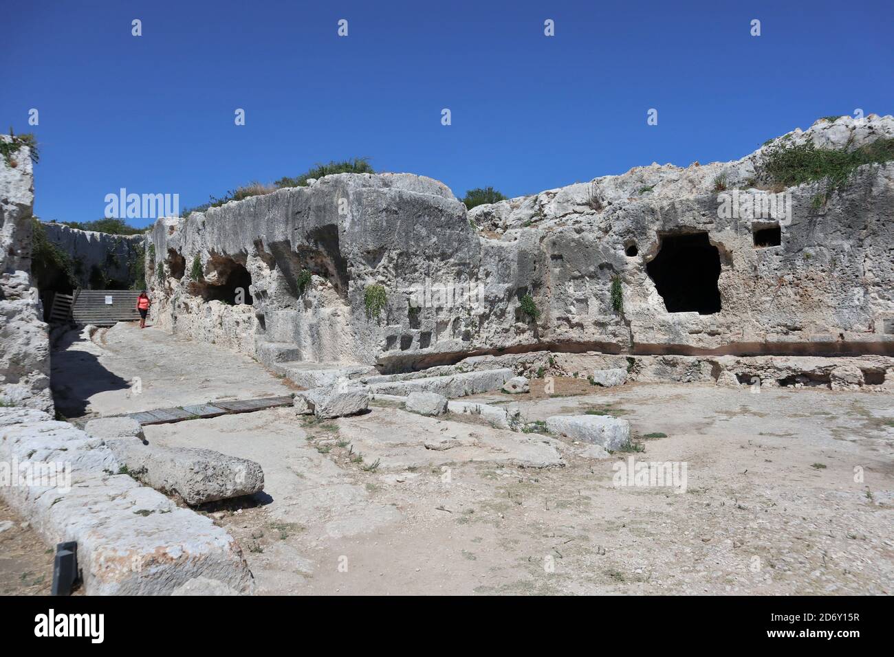 Siracusa - Via dei Sepolcri del Parco Archeologico della Neapolis Stock Photo