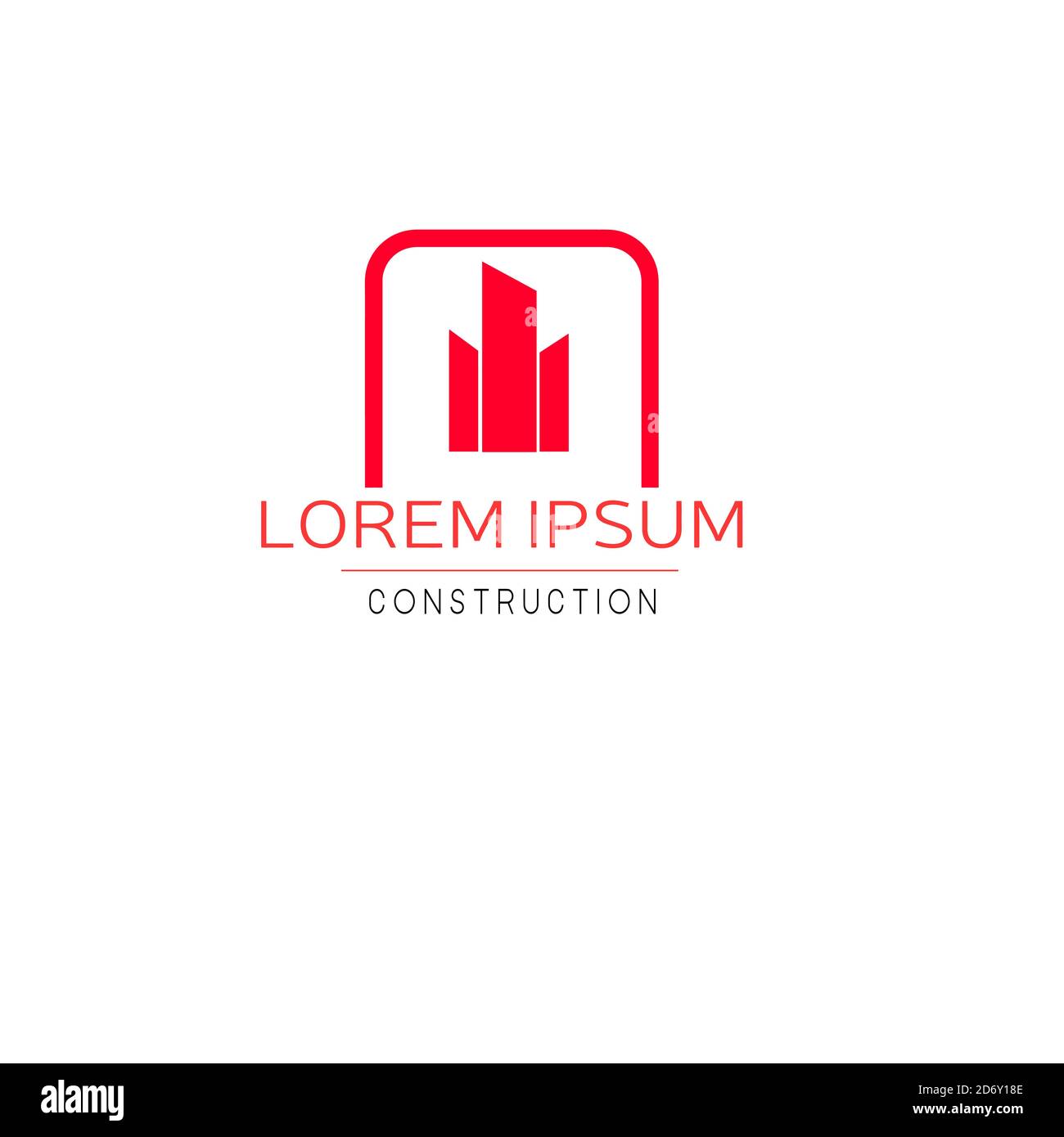 beautiful building and construction illustration vector logo design. Stock Vector