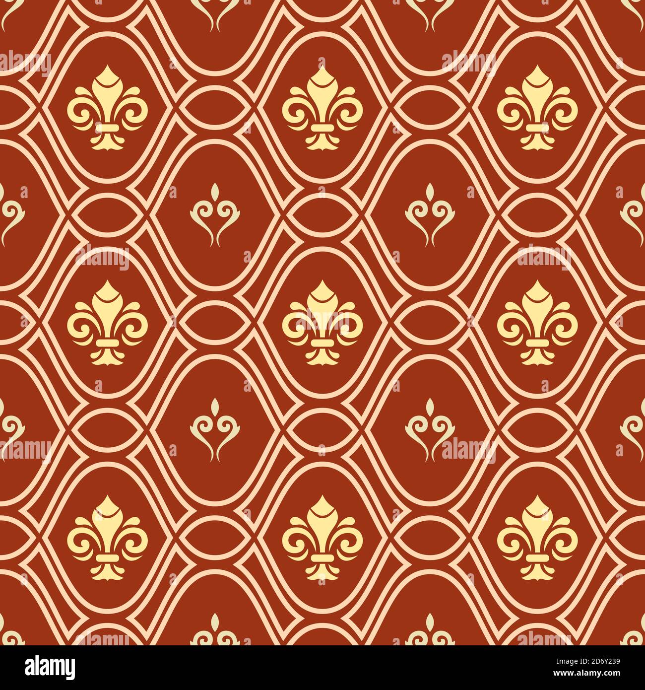 Seamless pattern of red lilies hi-res stock photography and images - Alamy