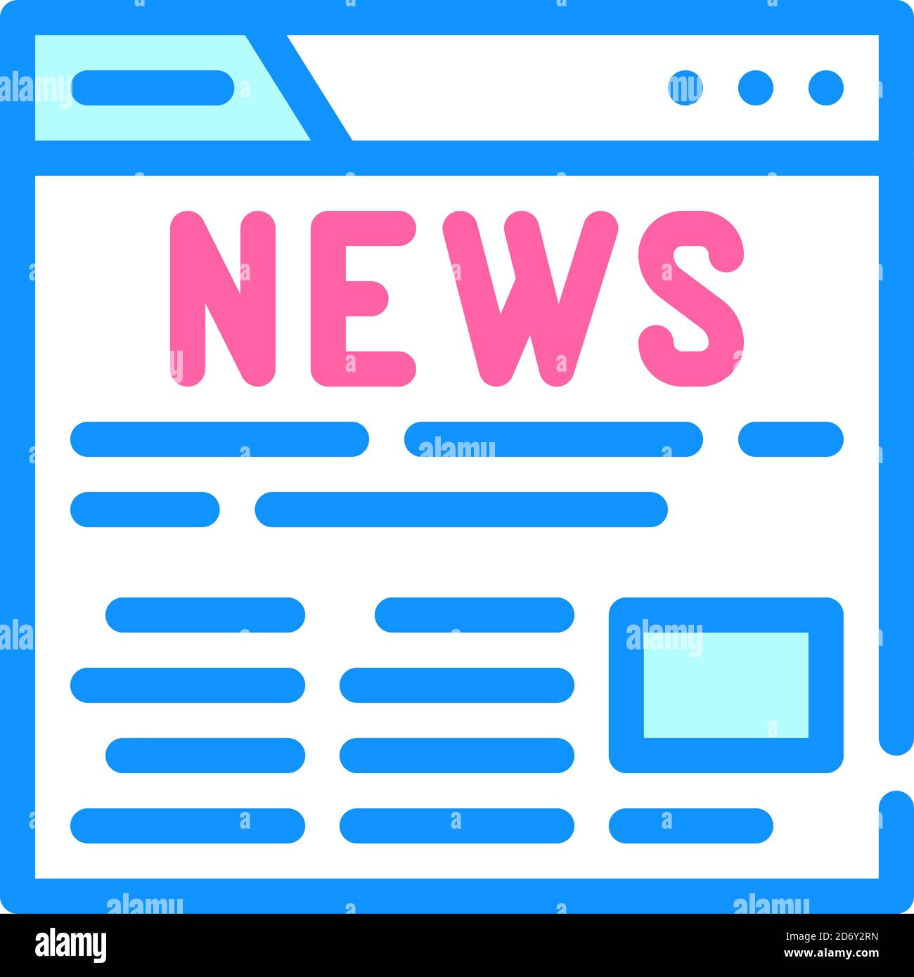 news web site color icon vector illustration Stock Vector Image & Art ...