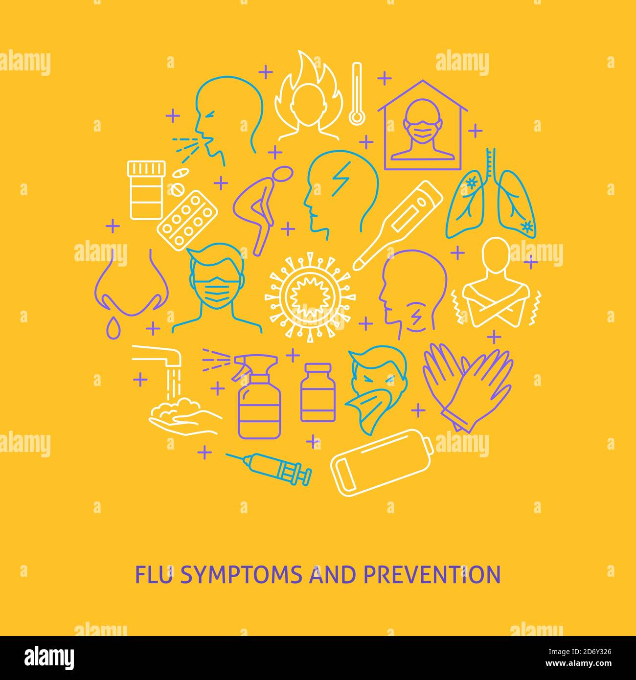 Flu symptoms prevention round hi-res stock photography and images - Alamy