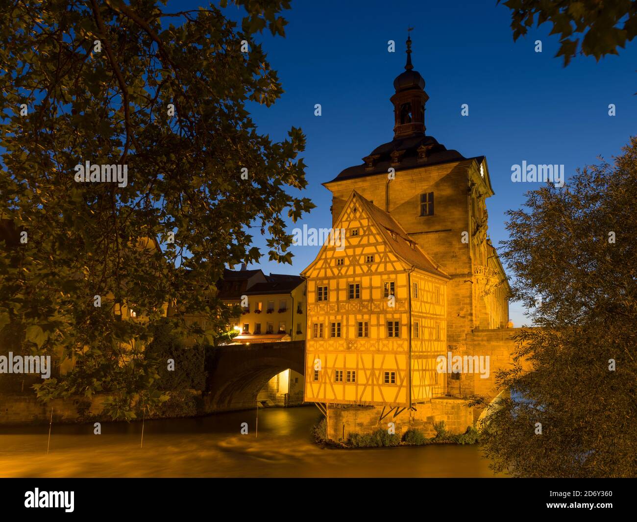 The Alte Rathaus (Old City Hall), the landmark of Bamberg. Bamberg in ...