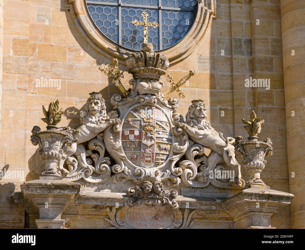 Basilica Goessweinstein, buildt by Balthasar Neumann. Goessweinstein the most important place of pilgrimage in  Franconian Switzerland ( Fraenkischen Stock Photo