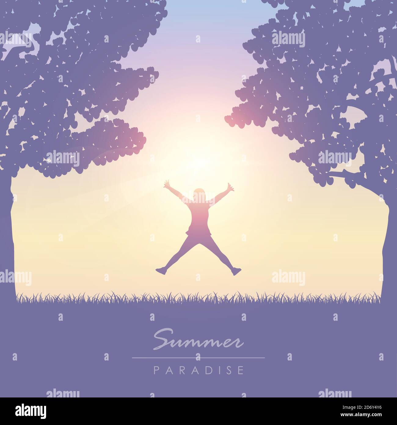 Jumping up a tree Stock Vector Images - Alamy