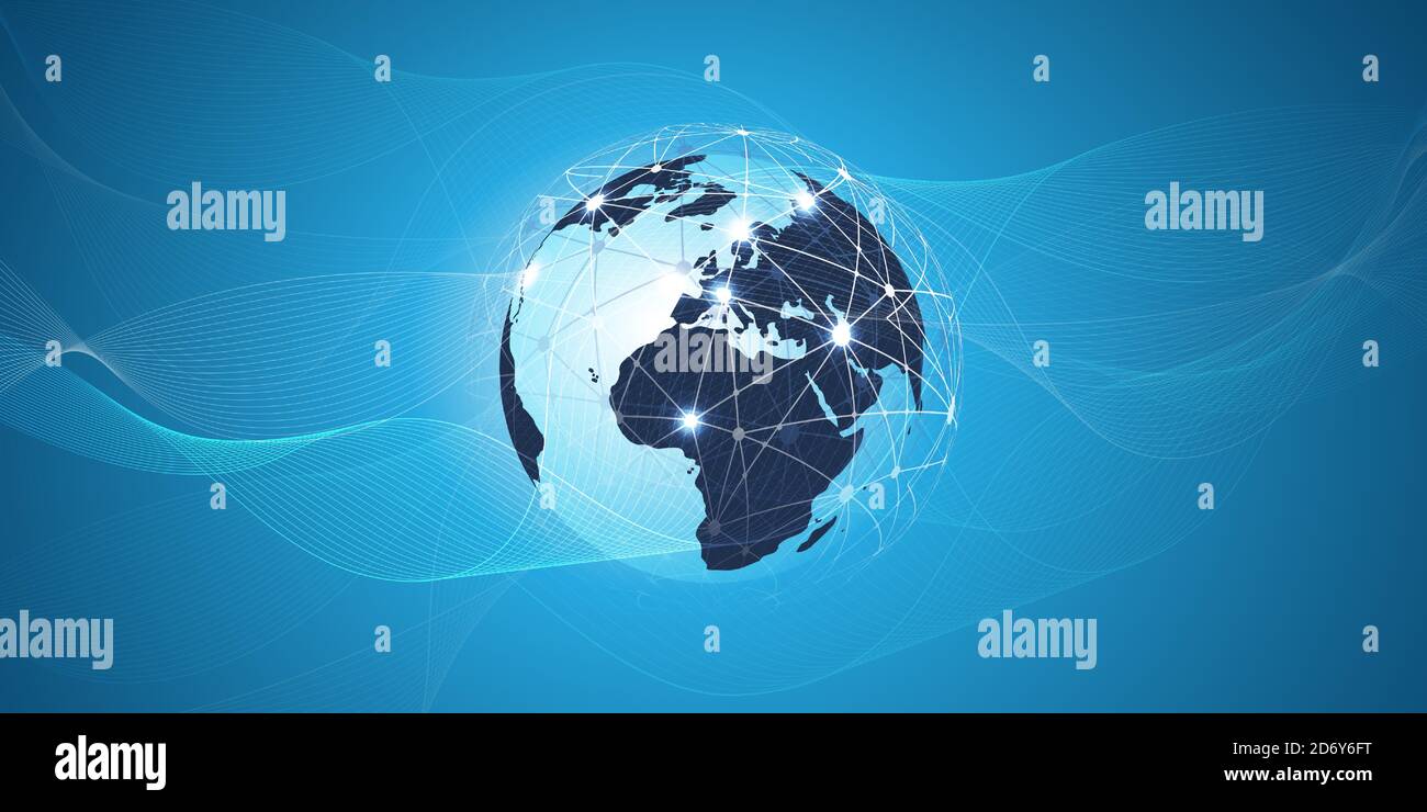 Abstract Blue Futuristic Modern Style Cloud Computing, Networks ...
