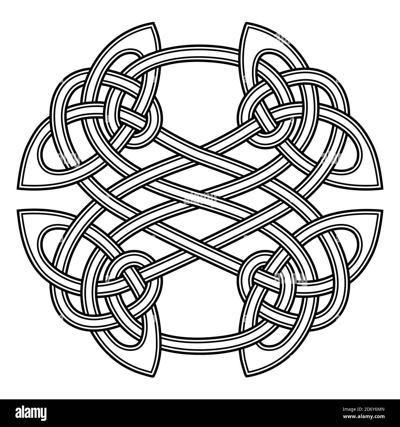 Round Celtic, Scandinavian Design, celtic pattern Stock Vector