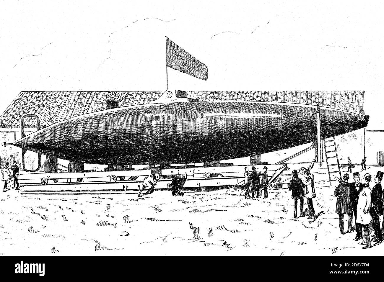 first electric submarine