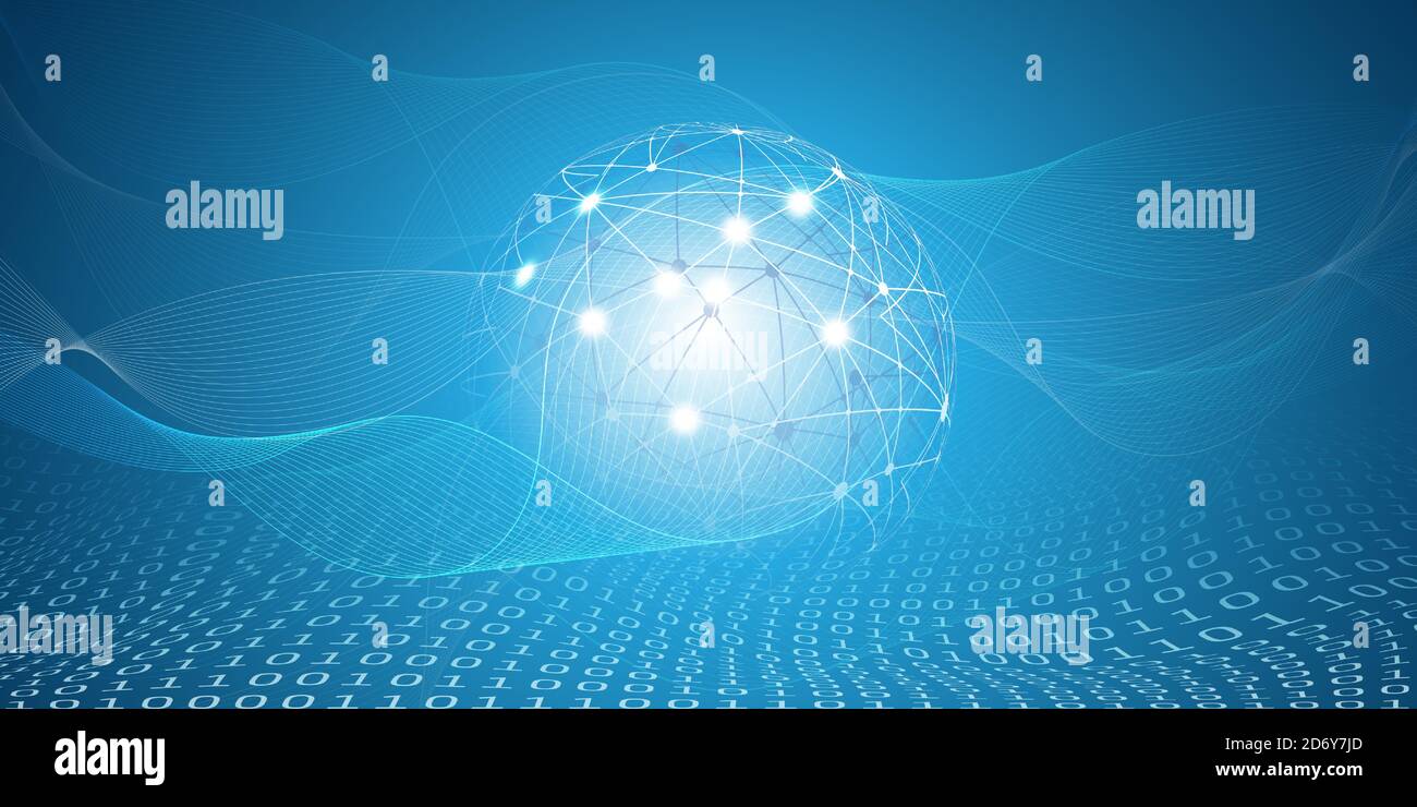 Abstract Blue Futuristic Modern Style Cloud Computing, Networks ...