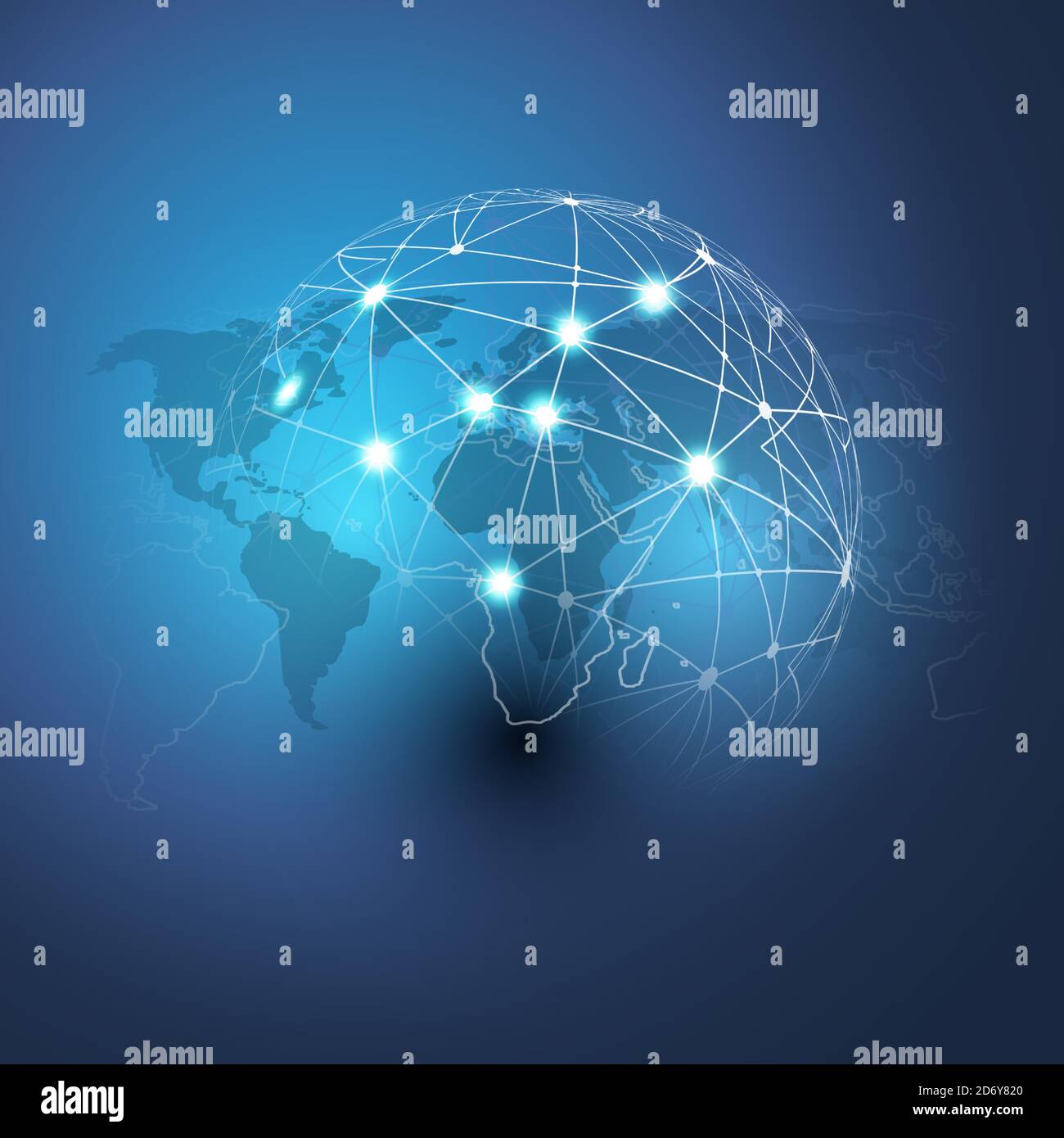 Abstract Blue Futuristic Modern Style Cloud Computing, Networks ...