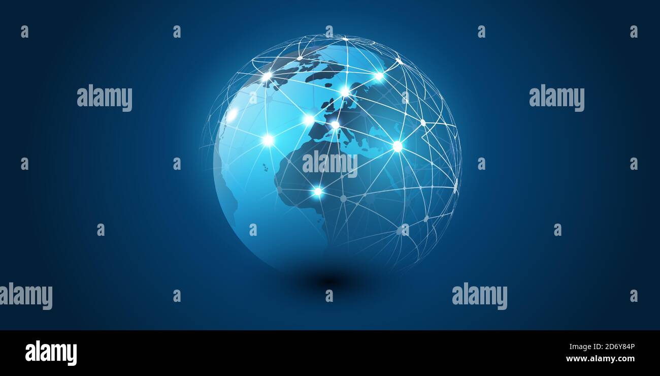 Abstract Blue Futuristic Modern Style Cloud Computing, Networks ...
