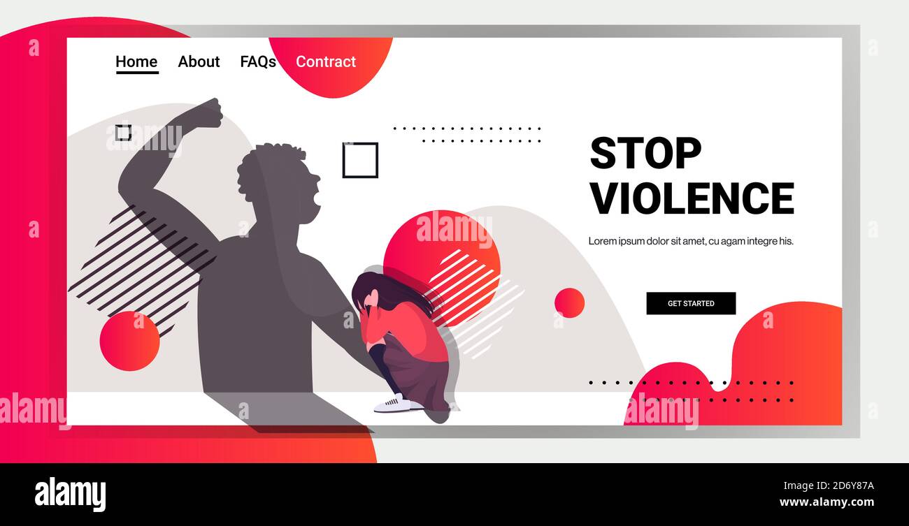 shadow of furious angry man raised punishment fist over scared or ...