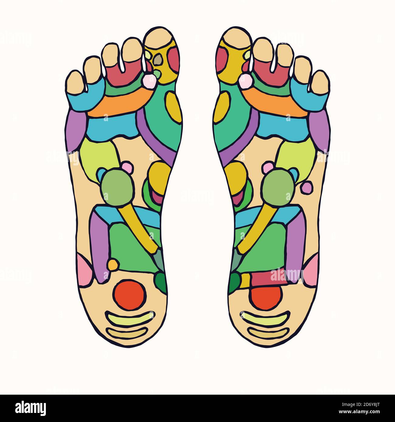 Reflexology Foot Chart High Resolution Stock Photography And Images Alamy