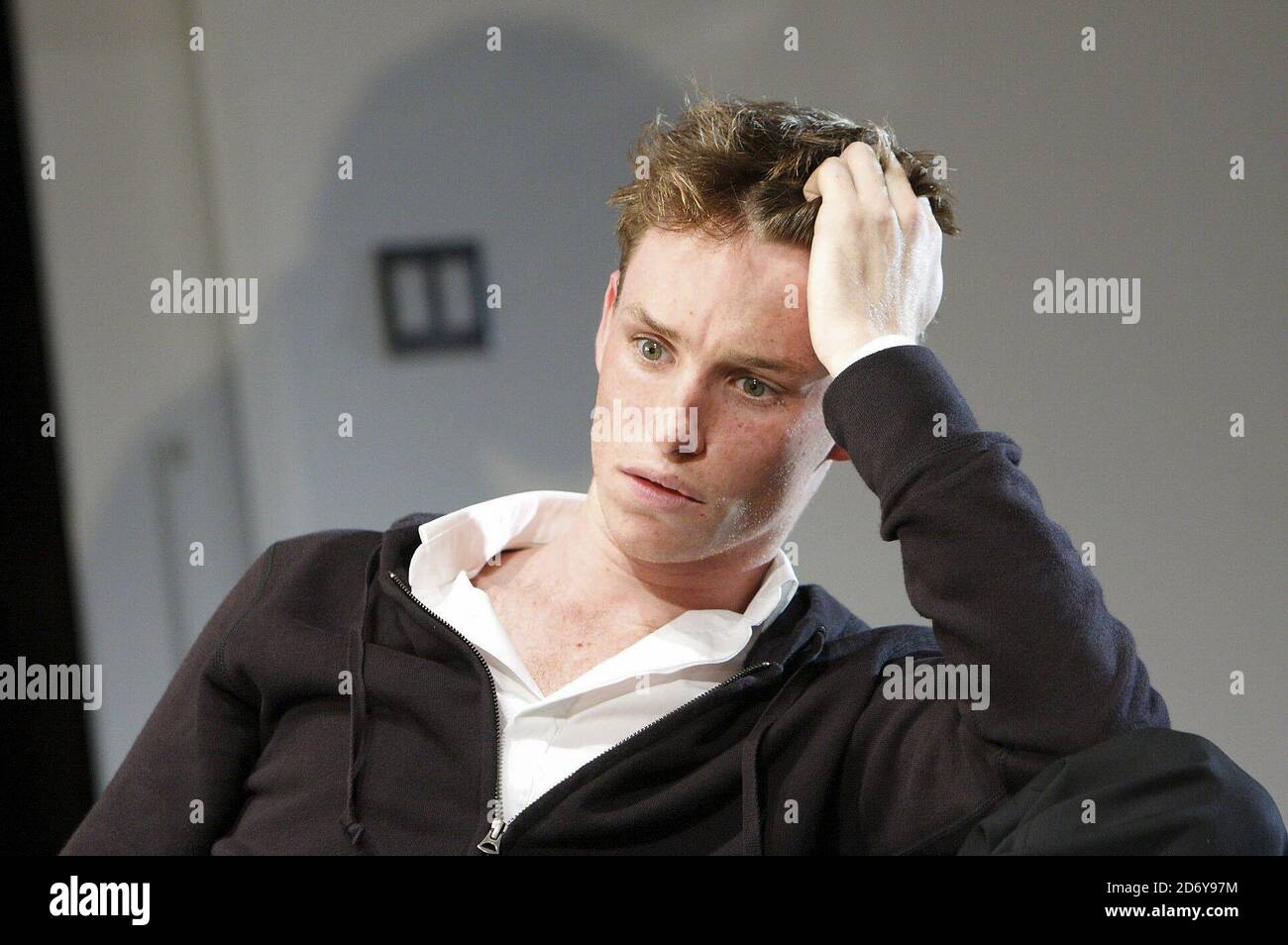 Eddie Redmayne (John Jr.) in NOW OR LATER by Christopher Shinn at the Jerwood Theatre Downstairs, Royal Court Theatre, London SW1 11/08/2008  design: Hildegard Bechtler  lighting: Charles Balfour  director: Dominic Cooke Stock Photo