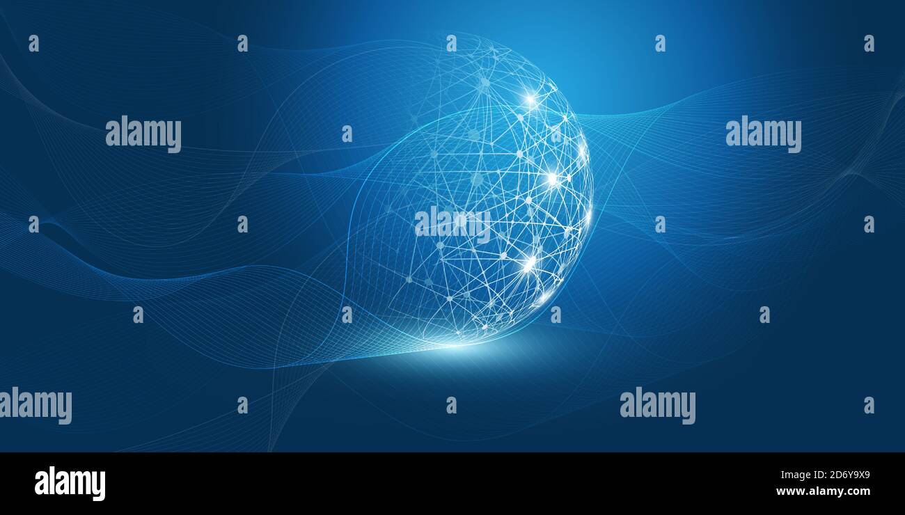 Abstract Blue Futuristic Modern Style Cloud Computing, Networks ...