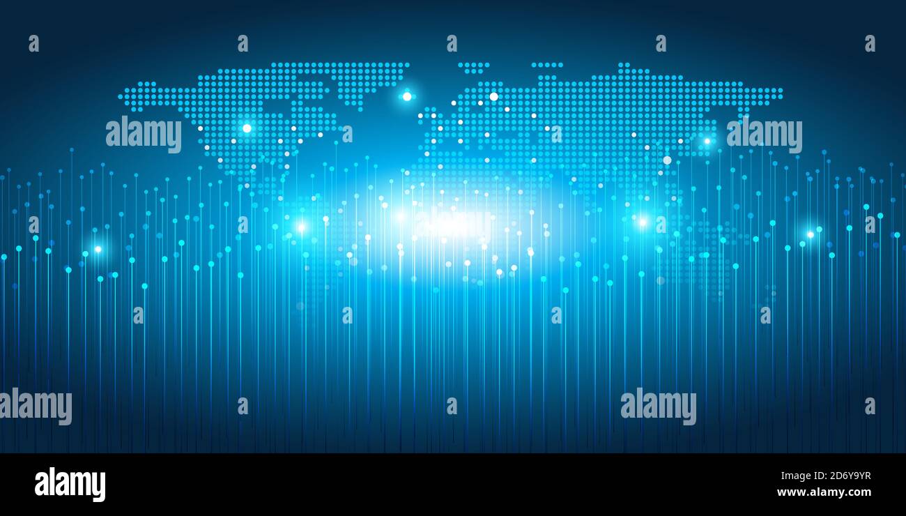 Abstract Blue Futuristic Modern Style Cloud Computing, Networks ...