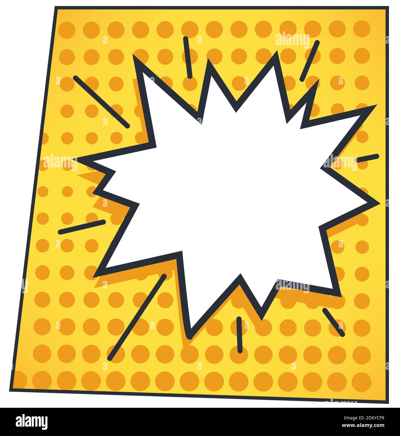 Comic book speech bubble burst with copy space Stock Vector