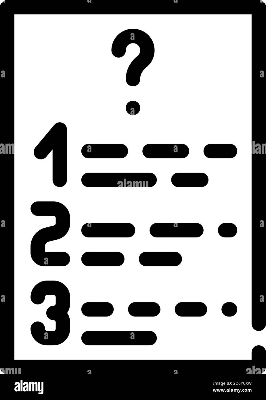 Interview questions screen Stock Vector Images - Alamy