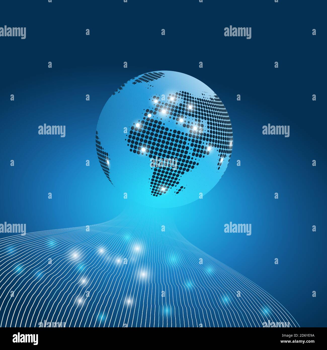 Abstract Blue Futuristic Modern Style Cloud Computing, Networks and ...