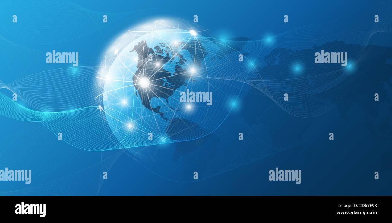 Abstract Blue Futuristic Modern Style Cloud Computing, Networks ...